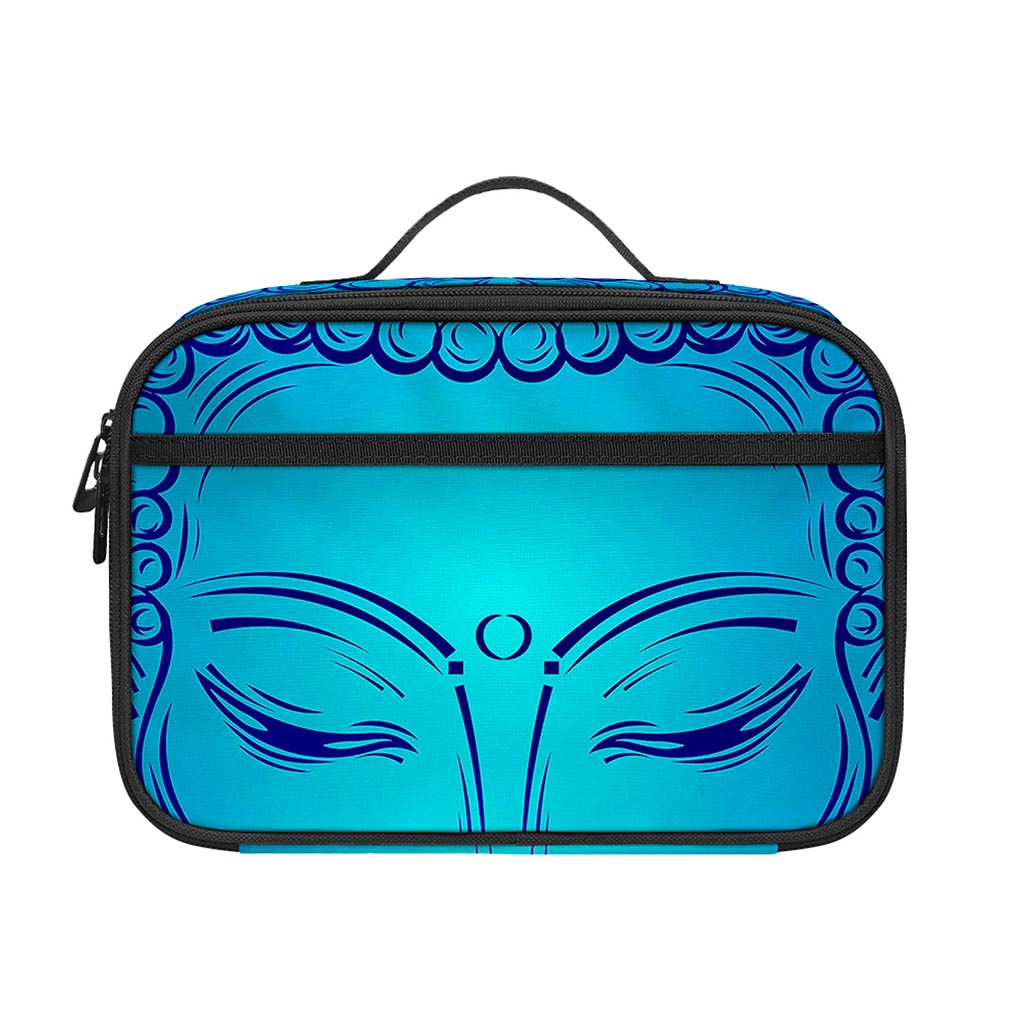 Blue Buddha Print Portable Lunch Bag