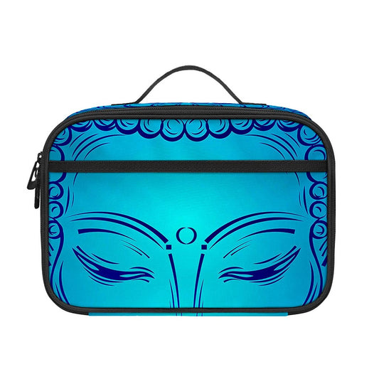 Blue Buddha Print Portable Lunch Bag