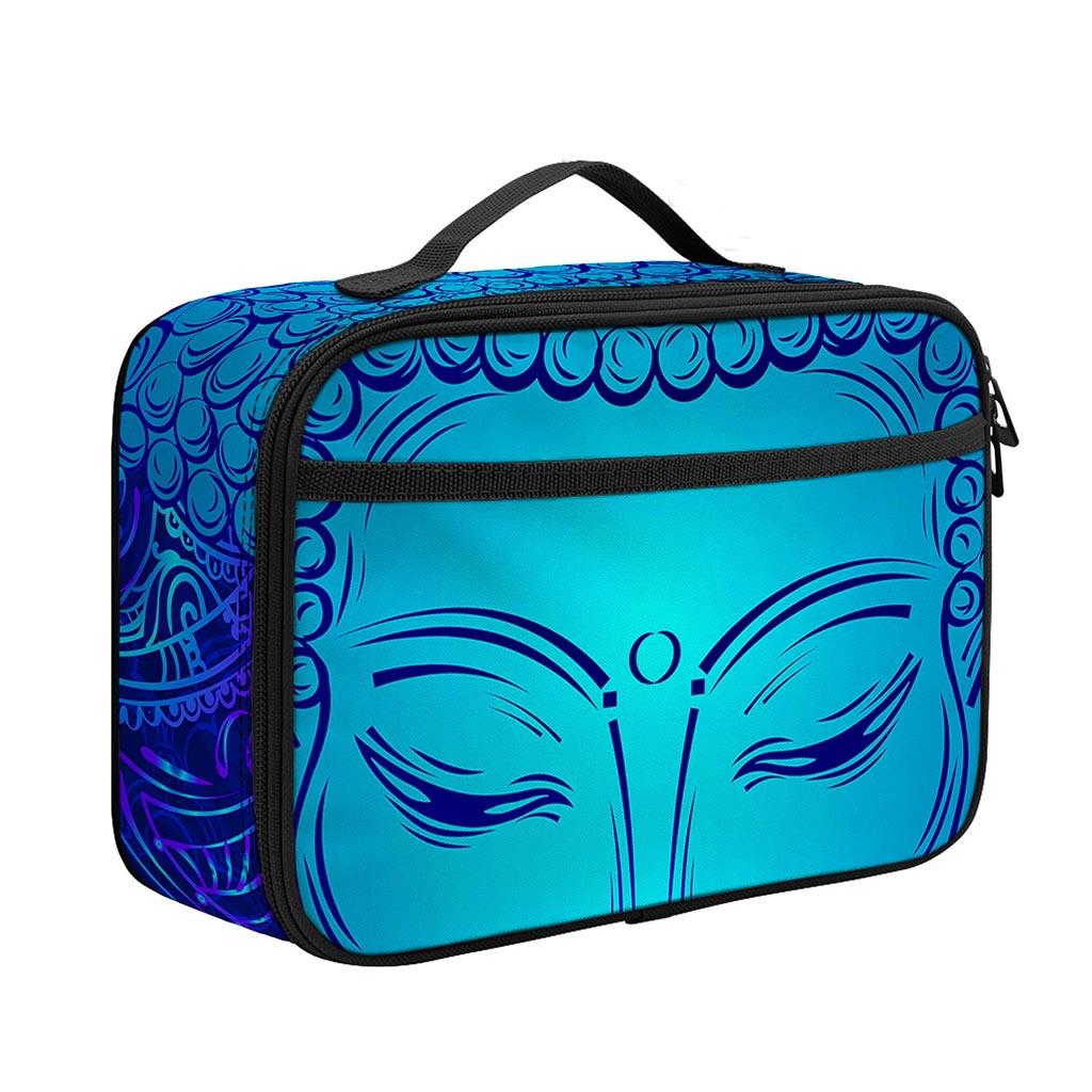 Blue Buddha Print Portable Lunch Bag
