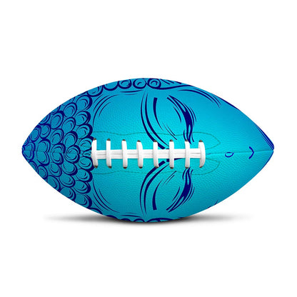 Blue Buddha Print Rugby Ball