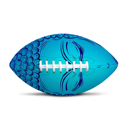 Blue Buddha Print Rugby Ball