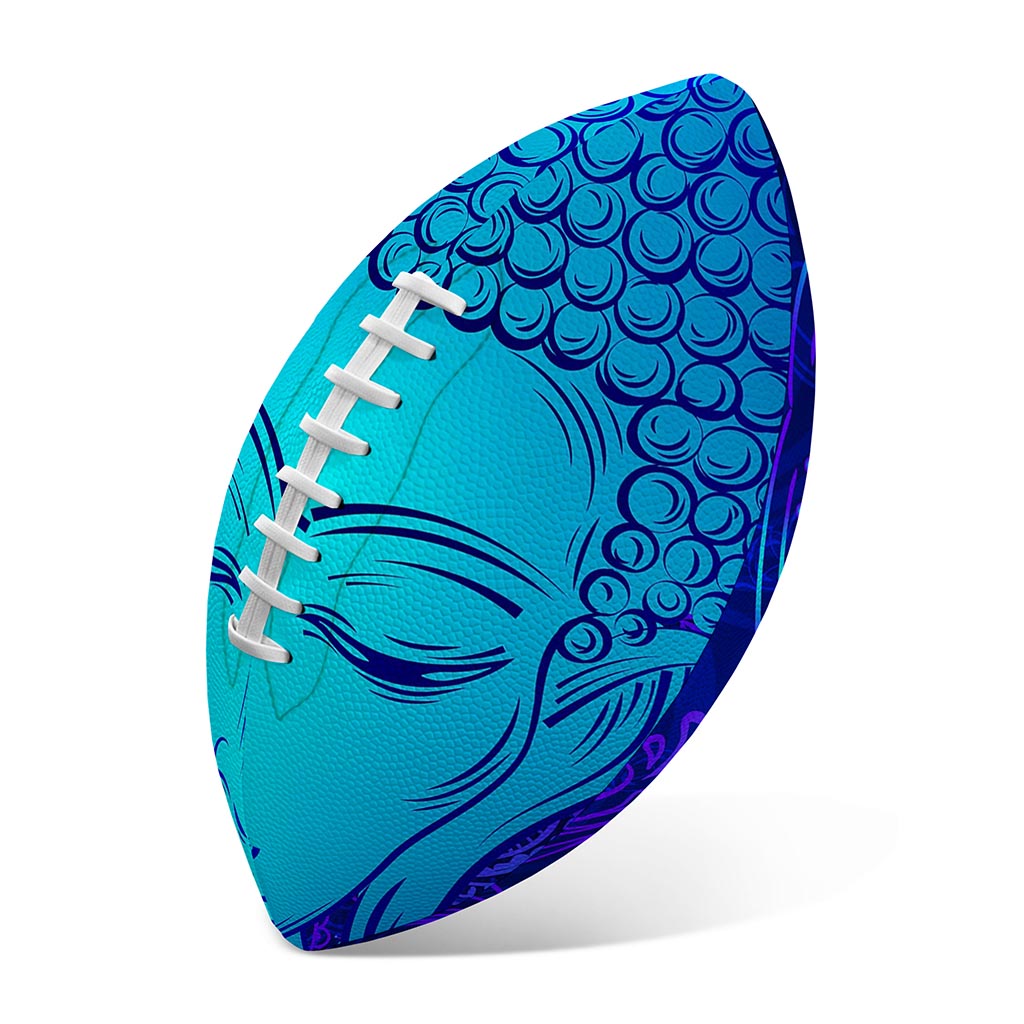 Blue Buddha Print Rugby Ball