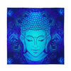 Blue Buddha Print Silk Bandana