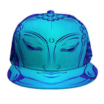 Blue Buddha Print Snapback Cap