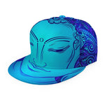 Blue Buddha Print Snapback Cap