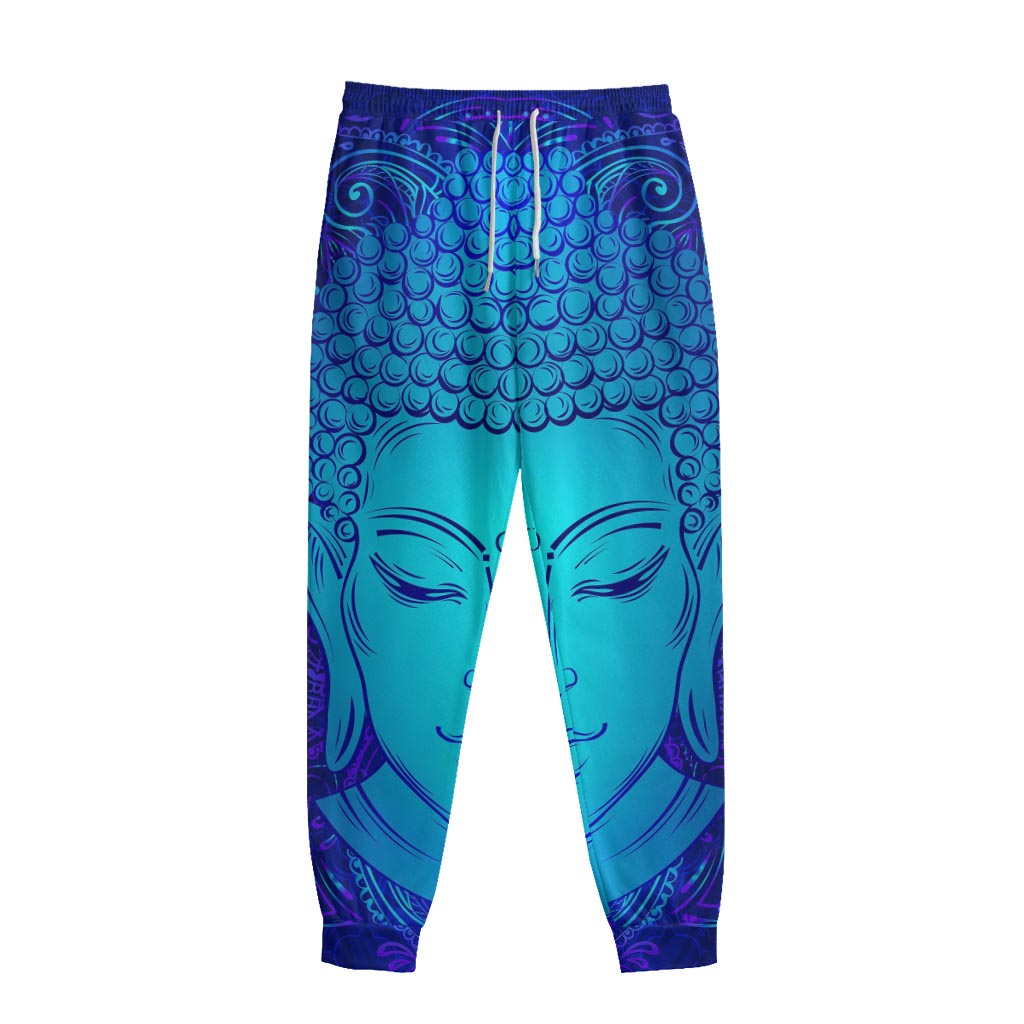 Blue Buddha Print Sweatpants