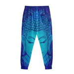 Blue Buddha Print Sweatpants