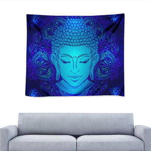 Blue Buddha Print Tapestry