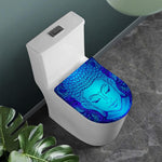 Blue Buddha Print Toilet Lid Cover