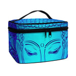 Blue Buddha Print Travel Makeup Bag