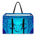 Blue Buddha Print Utility Tote Bag