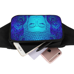 Blue Buddha Print Waist Bag