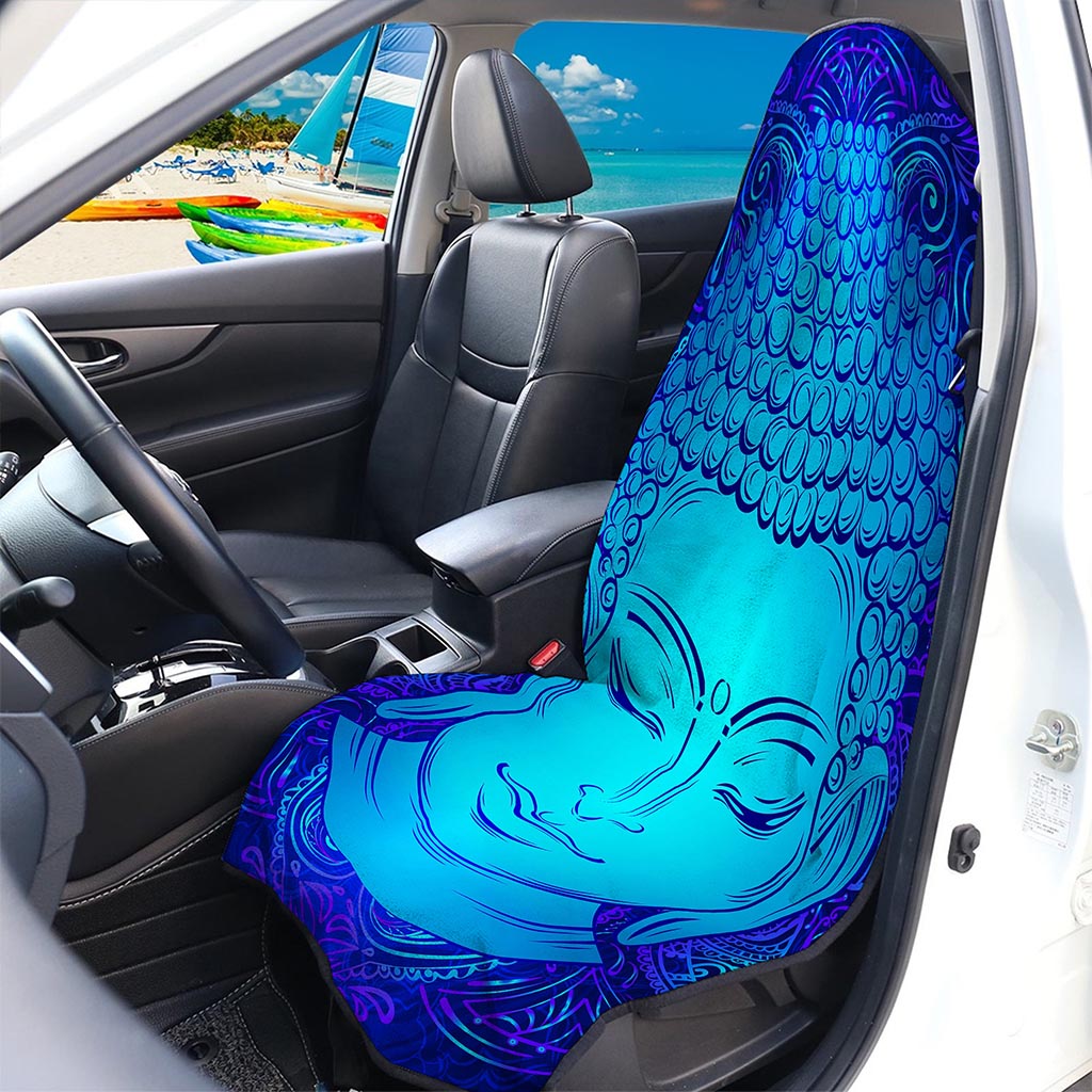 Blue Buddha Print Waterproof Car Seat Cover