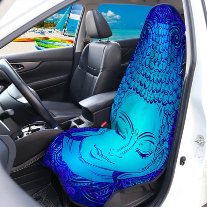 Blue Buddha Print Waterproof Car Seat Cover