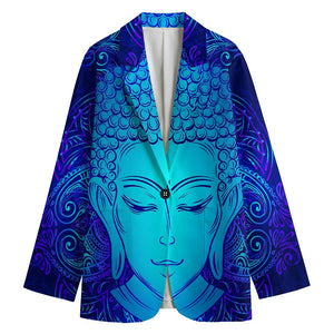 Blue Buddha Print Women's Blazer