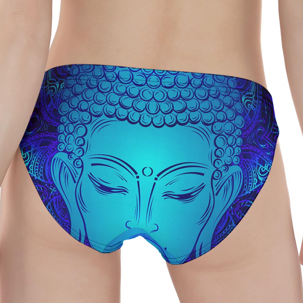 Blue Buddha Print Women's Panties