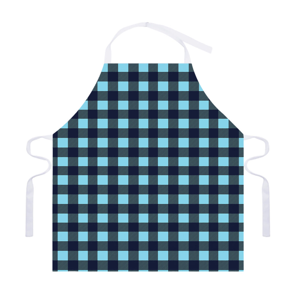 Blue Buffalo Check Pattern Print Adjustable Apron