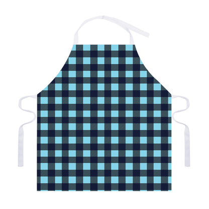Blue Buffalo Check Pattern Print Adjustable Apron