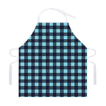 Blue Buffalo Check Pattern Print Adjustable Apron