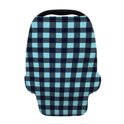 Blue Buffalo Check Pattern Print Baby Seat Cover