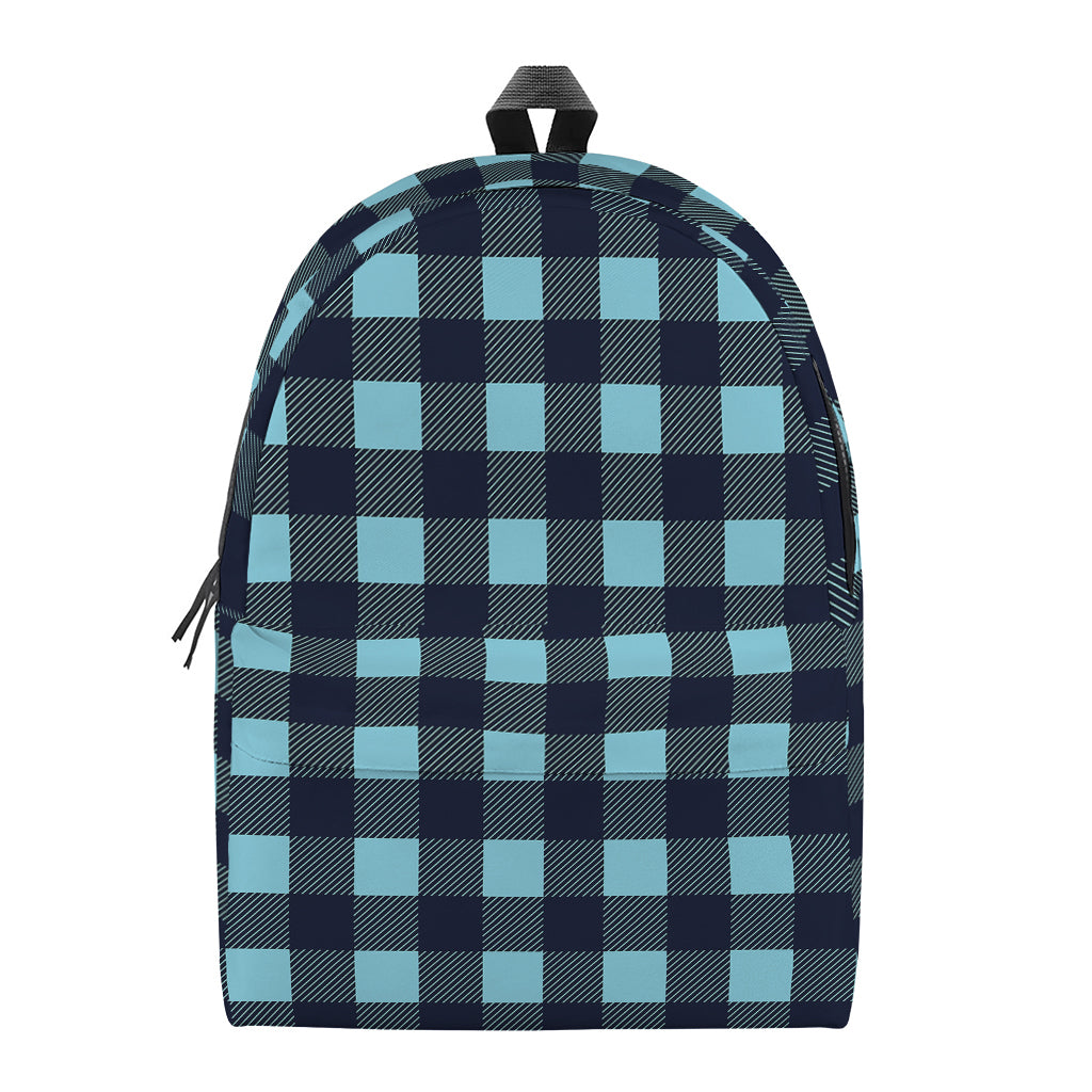 Blue Buffalo Check Pattern Print Backpack