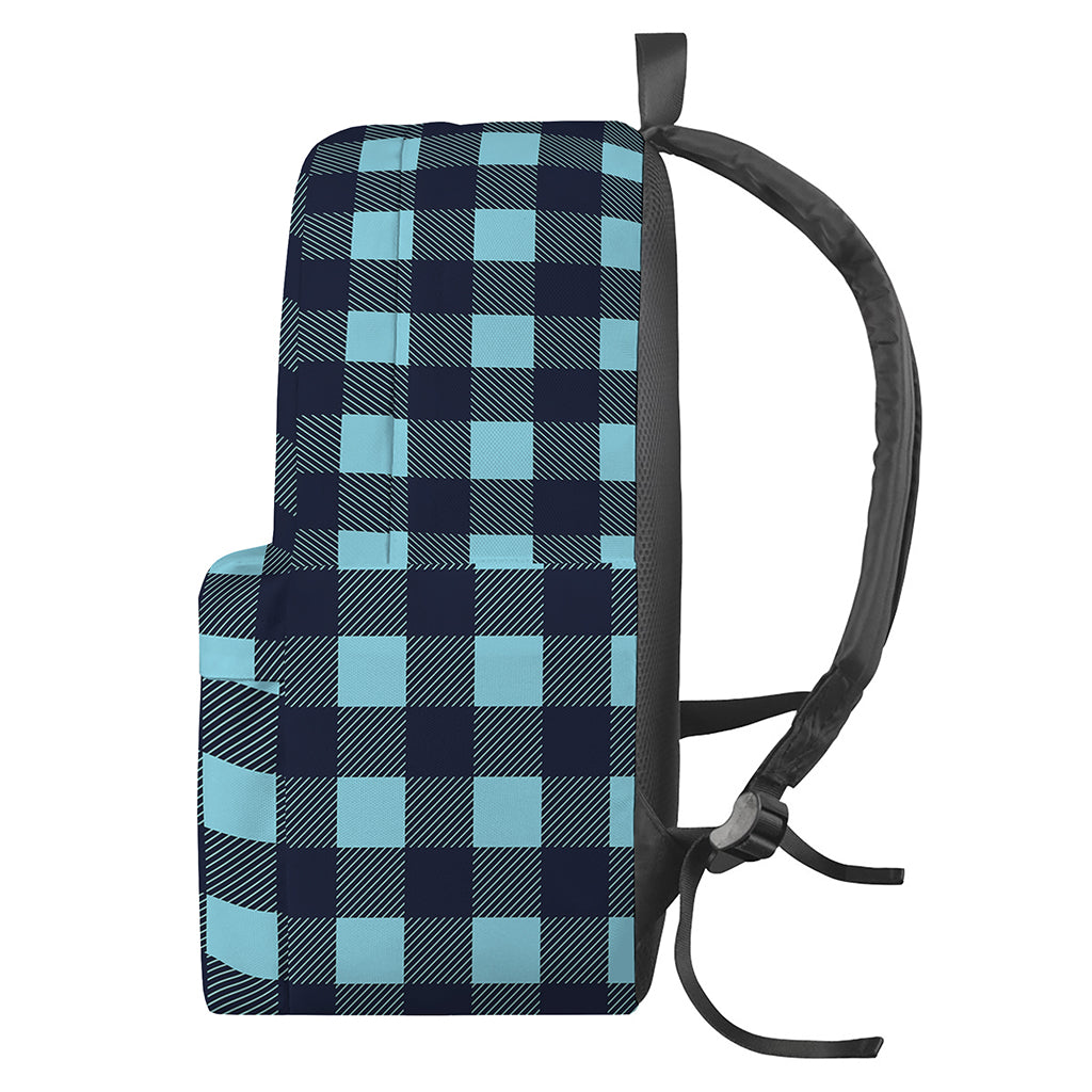Blue Buffalo Check Pattern Print Backpack