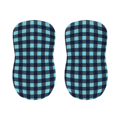 Blue Buffalo Check Pattern Print Bar Stool Covers