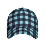 Blue Buffalo Check Pattern Print Baseball Cap