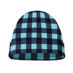Blue Buffalo Check Pattern Print Beanie