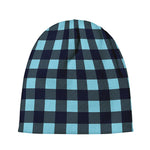 Blue Buffalo Check Pattern Print Beanie