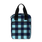 Blue Buffalo Check Pattern Print Bible Tote Bag