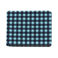 Blue Buffalo Check Pattern Print Bifold Wallet