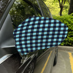 Blue Buffalo Check Pattern Print Car Side Mirror Covers