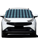 Blue Buffalo Check Pattern Print Car Windshield Snow Cover