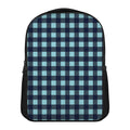 Blue Buffalo Check Pattern Print Casual Backpack