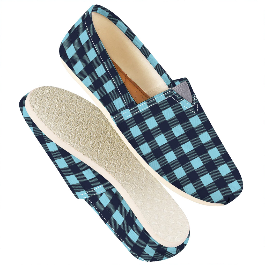 Blue Buffalo Check Pattern Print Casual Shoes