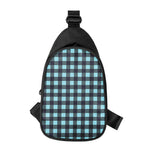 Blue Buffalo Check Pattern Print Chest Bag
