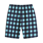 Blue Buffalo Check Pattern Print Cotton Shorts