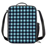 Blue Buffalo Check Pattern Print Crossbody Lunch Bag