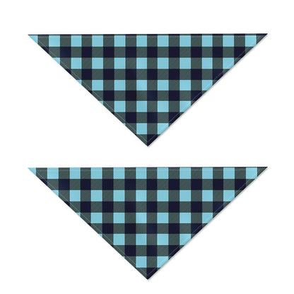 Blue Buffalo Check Pattern Print Dog Bandana