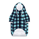 Blue Buffalo Check Pattern Print Dog Zip Up Hoodie