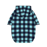 Blue Buffalo Check Pattern Print Dog Zip Up Hoodie