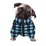 Blue Buffalo Check Pattern Print Dog Zip Up Jacket