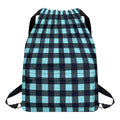 Blue Buffalo Check Pattern Print Drawstring Backpack