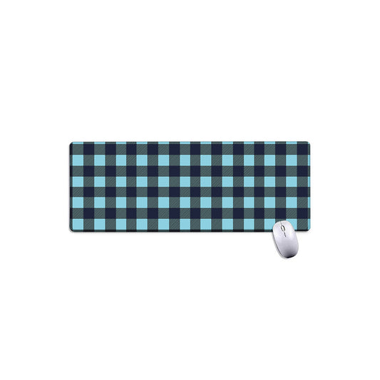 Blue Buffalo Check Pattern Print Extended Mouse Pad
