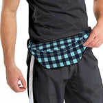 Blue Buffalo Check Pattern Print Fanny Pack