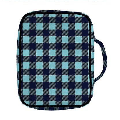 Blue Buffalo Check Pattern Print Front Pocket Bible Bag