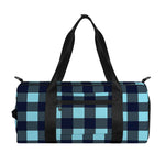 Blue Buffalo Check Pattern Print Gym Bag