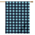 Blue Buffalo Check Pattern Print House Flag