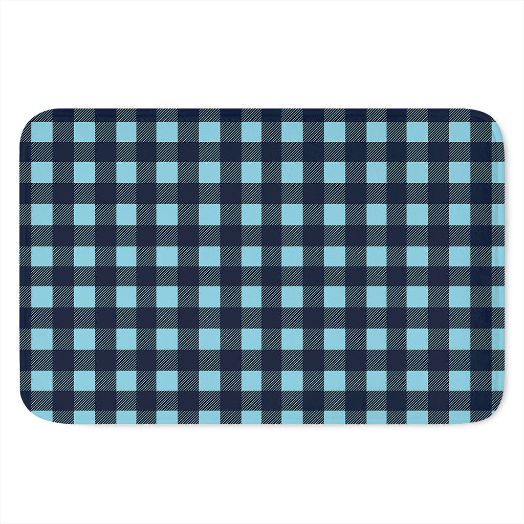Blue Buffalo Check Pattern Print Indoor Door Mat